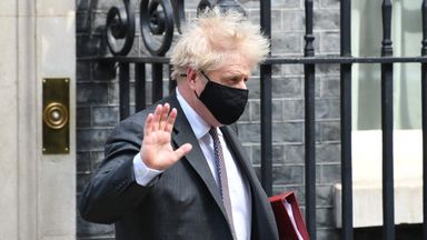 Prime Minister Boris Johnson leaves 10 Downing Street to attend Prime Minister's Questions